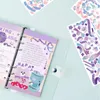 Färgglada lila stjärnband klistermärken dekoration ins hand konto scrapbooking papper klistermärke kreativ stationär personliga