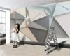 3D壁紙モダンミニマリストスタイル3次元幾何学的三角形パターンリビングルームベッドルームデコレーション壁画289U