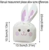 50/pcs Wedding Gift Wrap Plastic Candy Rabbit Ears Easter Bag Cookie Packaging Box Companion Hand Boxes Pearl Return Gifts RRF12139