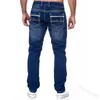 Jean droit hommes taille haute Jean printemps été jean petit ami Streetwear maigre Cacual concepteur Long Denim pantalon pantalon 2pc