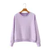 French Fashion Purple Wild Casual Hooded Chic Women's Sweatshirt + Straight Loose Thin Elastic Waist Running Female Pants 210507