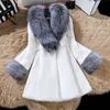 Casaco de pele elegante de pele feminina 2021 mulheres coreanas desenhista macio jaquetas de inverno grossa outerwear artificial quente