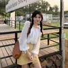 3Colors Printemps Automne Blouse Femme Coréenne Chemise en mousseline de soie douce Femmes Vêtements d'extérieur Tops à manches longues (N0065 210423