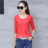 O-cou à manches longues chemise femmes grande taille coton T-shirt automne mince décontracté solide bureau dame vêtements coréens 10713 210510