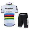 Wit 2021 Team Quickstep Wielertrui Fiets Korte Slijtage Ademende Mannen Ropa Ciclismo Fietsen Mouwwarmers Jersey Fiets Broek269I