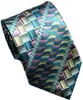 Bow Ties Men's Plaid Tie 100% Silk Blue Red Green Jacquard Party Wedding Woven Fashion Designers Necktie