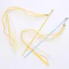 Cat Toys 2pcs Teaser Ribbon Belt Teasing Sticks Interactive Pet Present