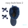 Kobiety Zima Luxurys Designer Botki Dziewczyna Klasyczny Snow Boot Kostki Krótki Bow Mini Futro Czarny Kasztan Różowy Bowtie Damskie Buty Rozmiar 5-10 Fashio