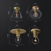 مصباح سقف أمريكي RH خمر E27 Retro Black Gold Metal Metal Flight Flight Light For Bedroom شرفة مصابيح مصابيح مصابيح