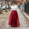 plus size gonna in tulle rossa