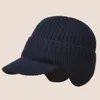 Basker Kinted Winter Men039S HAT Tjock vindtät sol Visor Utomhus Ridning varmt öronskydd Knickad Ale Baseball Cap2346318