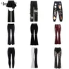 Nieprojektować Gothic Black Punk Spodnie Kobiety Streetwear Grunge Spodnie Vintage Harajuku Patchwork Koronki Aksamitna Wysoka Talia 211115