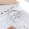 Kobiety 925 Srebrne pierścienie stworzyły owalny niebieski różowy biały pierścień opalowy z cyrkonem romantyczny prezent 6 7 8 (Lam Hub Fong)