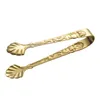 Guld Silver Rostfritt Stål Ice Tong Sugar Clip Kitchen Bar Tool