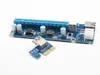 USB 3.0 PCI-E1X till 16X Extender Cable Riser Card Adapters SATA 15pin-6pin för Bitcoin Mining Adapter Cables