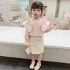 Lace Toddler Shirts Spring Autumn Blouses Children's Casual Style Clothes For Girls 210412