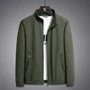 Men's Jackets 5XL Big Size Mens Jacket Solid Color Casual Coats 2022 Autumn Fashion Green Khaki Outdoor Outerwear Male Plus