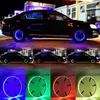 4pcs 15.5 inch Car RGB LED Wheel Ring Lights for SUV Truck Dream Chasing Color Remote Control or App Controlled 14.5inch Light Kit 6000K 12V DC 35W