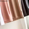 Mozuleva 2021 été décontracté col en v couleur unie femmes T-shirt à manches courtes en vrac femme basique hauts chemise dames t-shirts 100% coton Y0629