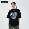 IEFB Summer Oversized T-shirt för män Fashion Round Letter Printing Men's Loose Short Sleeve Tee Toppar för Man 9Y5769 210524