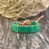 Tennis YGLINE BOHEMIAMARE JAGE SINGLE LÄDER WRAP MALACHITE STONE BEADE MUFF DROP Fashion Jewelry