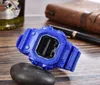 Reloj deportivo informal de cuarzo GXW-56 para hombre, resistente al agua y a prueba de golpes, hora mundial, marca compartida, pantalla digital LED, cuadrado azul o226S