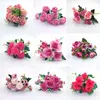 variedad de flores color de rosa