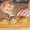 Narzędzie do pieczenia ciasto ze stali nierdzewnej ciasto biscuit wytłaczane krawędź dumpling deser mold Pizza Cutter Cutter
