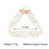 Chokers European American Gold Color Sexy Invisible Shiny Sequins Mesh Wide Rope Choker Necklace For Women Girls Wedding Party Jewelry