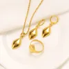 10k Never Broke Again Gold set Jewelry square geometry Pendant Necklace Earrings Ring sets Indian Traditional Bollywood