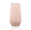 Fluit Ei Mok Wijnglazen Tumblers Stemless Rose Gold Cup Roestvrijstalen Dubbelwandige vacuüm Geïsoleerde Mokken met deksel Seaway LLF12369