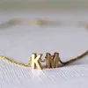 New Jewelry Stainls Steel Gold Heart Choker Necklace 26 Alphabet Letter Name Choker Initial Necklace with heart