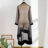 Women Loose Sexy See Through Black Cover Fashion Party Outfits Plus Size High Low Casual Dress Summer Spring Elegant Gowns 210416