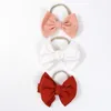 INS 3Pcs/Set Newborn Baby Big Bow Headband with Card Solid Color Hair Band For Girls Headwrap Accessories