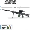 Pistolet de paintball M249, pistolet électrique manuel, pistolet Airsoft pour garçons avec balle en plastique, modèle Blaster, jeu de plein air, cadeaux d'anniversaire