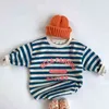 Sonbahar Bebek Bodysuits Uzun Kollu Rahat Bebek Giyim Mektup Baskı Bebek Erkek Tulumlar Çizgili Kız Onesie 210413