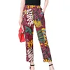 Nowy 2021 Dorywczo Plus Rozmiar Spodnie Drukująca Kobieta Rocznik Elastyczna Talia Letnie Spodnie Kobiet Spodnie Streetwear Q0801
