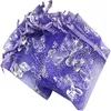 100 pcs/lot sac à cordon Transparent pochettes en Organza réutilisables pour les fêtes prénatales mariage cadeaux de noël bijoux sacs de rangement paquet