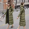 S-6XL herbst winter Frauen Plus größe Mode baumwolle Unten jacke mit kapuze lange Parkas warme Jacken Weibliche winter mantel kleidung