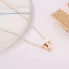 Mode Tiny Heart Dainty Initial Necklace Gold Sier Color Letter Namn Choker Halsband för kvinnor Pendant Smyckespresent