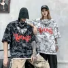Punk stijl bat grafische tees mannen oversized zwarte goth kleding t-shirt hip hop 2020 zomer mode mannen kleding streetwear tops y0322