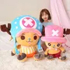 Stor storlek Anime One Piece Chopper Plysch stoppad dockleksak Kawaii Söt Härlig mjuka plyschleksaker Barn Kudde Present Barn Födelsedag AA220314