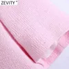 Frauen Süße Zweireiher Kerbkragen Rosa Tweed Woll Kurzer Blazer Mantel Vintage Weibliche Oberbekleidung Chic Tops CT681 210420