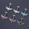 Gem Navel Piercing Belly Button Rings Bar Surgical Steel Dangling Ombligo Party Barbell for Woman Sexy Body Jewelry