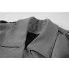Cappotto corto scozzese da donna Moto grande risvolto Casual cerniera allentata manica lunga giacca femminile esterna elegante raccolto invernale Outwear 210417