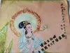 Broderie Tangka suspendu brocart soie Bouddha Hall suspendu peinture murale de Lotus Bodhisattva Guanyin Bodhisattva