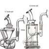 Kleine Glasbong-Wasserpfeifen, Recycler, Bohrinseln, Becherglas, Dab-Wasserbongs, Rauchglasrohre, Dab-Zubehör mit 10-mm-Banger
