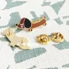 10 sztuk całego Wiener Jamnik Doggy Emalia Szpilki i Broszka 30mm Diggty Cute Dog Lapel Pin Metal Craft Fajne Odznaki