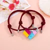 2 unids/lote, pulsera con dijes para parejas, bloques de construcción para amigos, pulseras de ensamblaje gratis, joyería atractiva