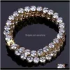 Tennis 8mm Hip Hop Gold Chain Chain Crain Iced Out Bling Zircon Bracelet Fwdyb Szurh